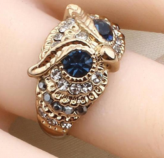 Classical Rhinestones Owl Ring [FREE]