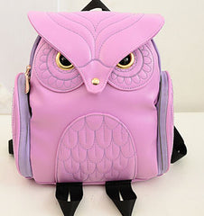 Leather Owl Backpack