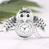 Image of Silver Unisex Antique Owl Pendant