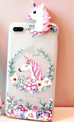 Cute 3D Unicorn Flower Case