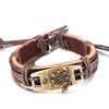 Image of Vintage Owl Leather Bracelets