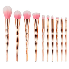 Rose Gold Fishtail Makeup Brush Set