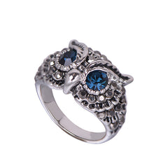 Classical Rhinestones Owl Ring [FREE]