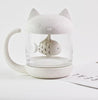 Image of Cute Cat Glass Mug With Infuser