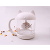 Image of Cute Cat Glass Mug With Infuser