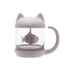 Image of Cute Cat Glass Mug With Infuser