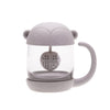 Image of Cute Cat Glass Mug With Infuser