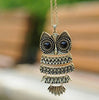 Image of Retro Jewelry Vintage Ancient Bronze Big Eyes Owl Necklace Kitty Cat Pendant Statement Long Chain Choker Gift