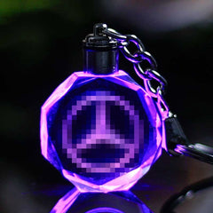 Lazer Engraved Crystal Car Keychain