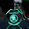 Image of Lazer Engraved Crystal Car Keychain