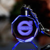 Image of Lazer Engraved Crystal Car Keychain