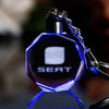 Image of Lazer Engraved Crystal Car Keychain