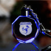 Image of Lazer Engraved Crystal Car Keychain