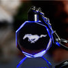 Image of Lazer Engraved Crystal Car Keychain