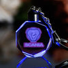 Image of Lazer Engraved Crystal Car Keychain