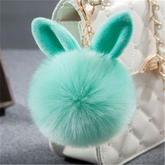 Pom Pom  Rabbit Keychains